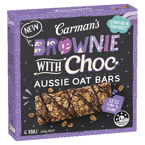 Brownie with Choc Aussie Oat Bars